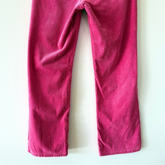 Anthropologie Pilcro The Yaya Pink Corduroy Mid-Rise Crop Flare Pants Womens 29 - Picture 6 of 14